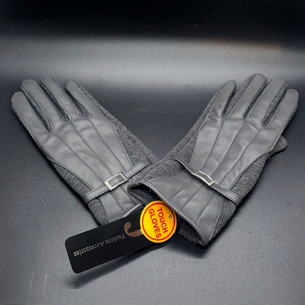 Fashion Accessories Elegant Touch Gloves In Grey